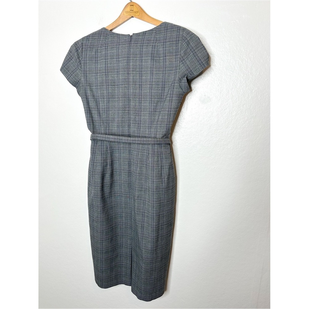 Banana Republic Womens Classic Grey Plaid Business Casual Sheath Mini Dress 8 - Picture 6 of 6